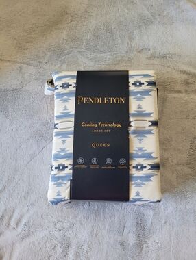Pendleton Queen Sheet Set Southwestern Aztec Cooling Technology 17" Deep Pockets